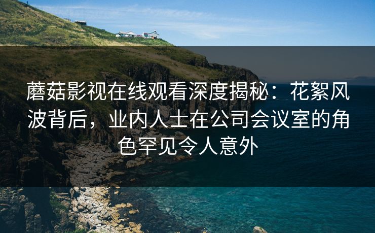 蘑菇影视在线观看深度揭秘：花絮风波背后，业内人士在公司会议室的角色罕见令人意外