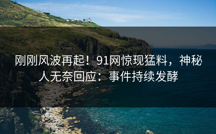 刚刚风波再起！91网惊现猛料，神秘人无奈回应：事件持续发酵